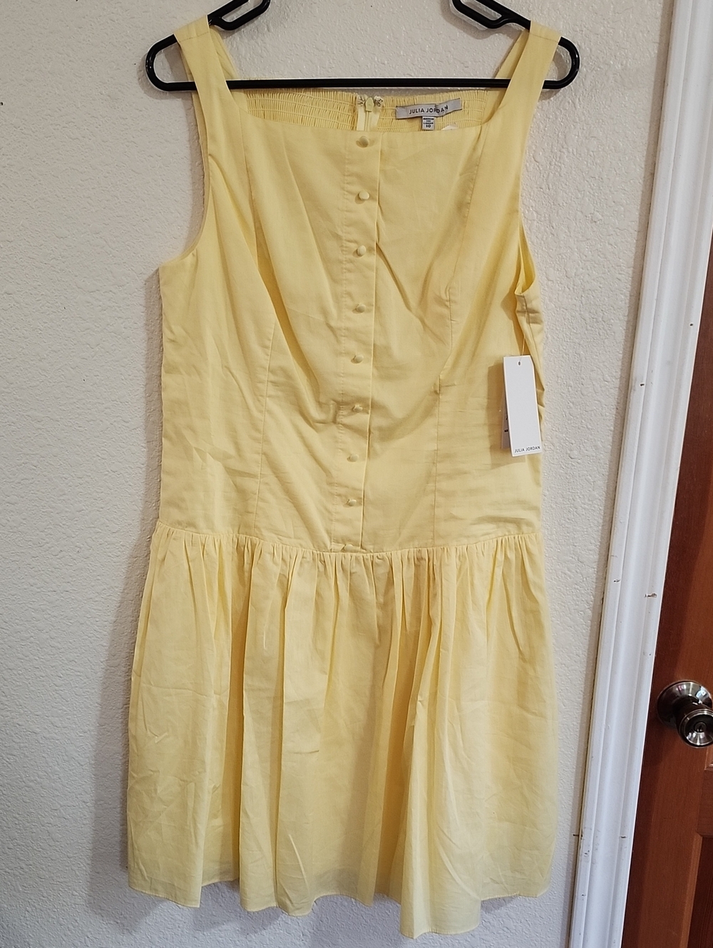 julia jordan Yellow Button-Front Sundress